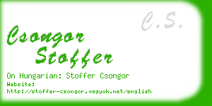 csongor stoffer business card